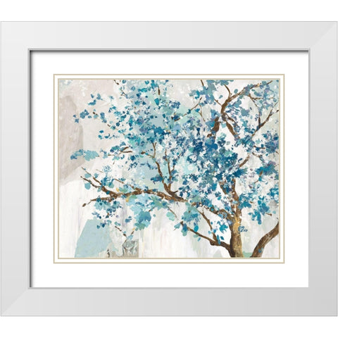 Indigo Oak  White Modern Wood Framed Art Print with Double Matting by Pearce, Allison
