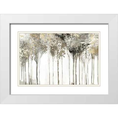 Golden Forest Lookout  White Modern Wood Framed Art Print with Double Matting by Pearce, Allison