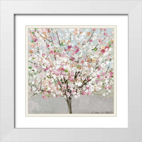 Spring Love White Modern Wood Framed Art Print with Double Matting by Pearce, Allison