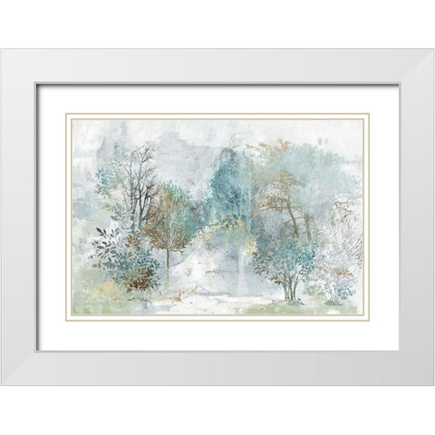 Mysterious Forest White Modern Wood Framed Art Print with Double Matting by Pearce, Allison
