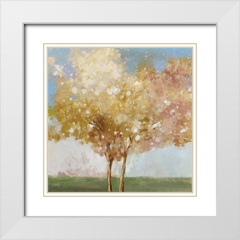 Flame of Autumn White Modern Wood Framed Art Print with Double Matting by Pearce, Allison