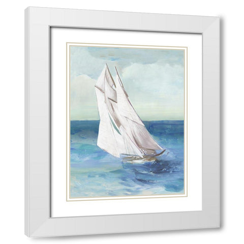 Kiana White Modern Wood Framed Art Print with Double Matting by Pearce, Allison