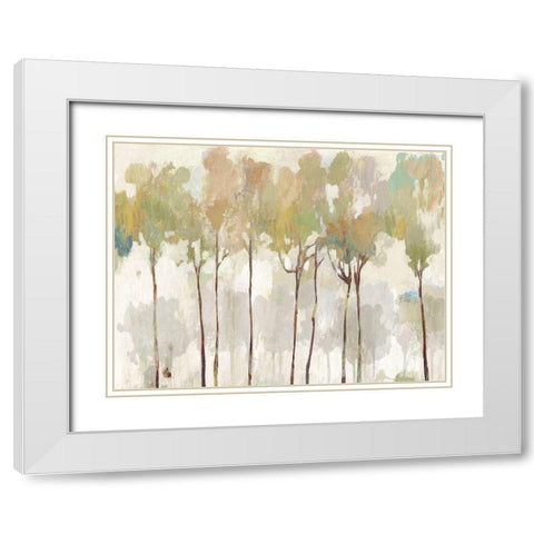 Vanishing Night White Modern Wood Framed Art Print with Double Matting by Pearce, Allison