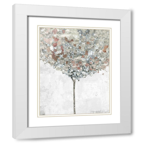 Silver Song White Modern Wood Framed Art Print with Double Matting by Pearce, Allison