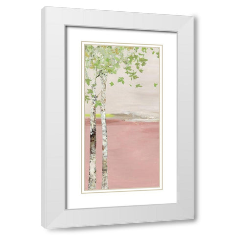 Blush Infinity I White Modern Wood Framed Art Print with Double Matting by Pearce, Allison