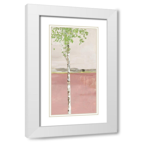 Blush Infinity II White Modern Wood Framed Art Print with Double Matting by Pearce, Allison