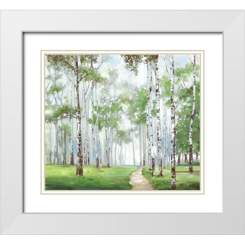 Quiet Path White Modern Wood Framed Art Print with Double Matting by Pearce, Allison