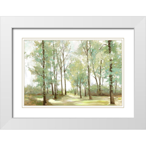 Peaceful Sunshine White Modern Wood Framed Art Print with Double Matting by Pearce, Allison