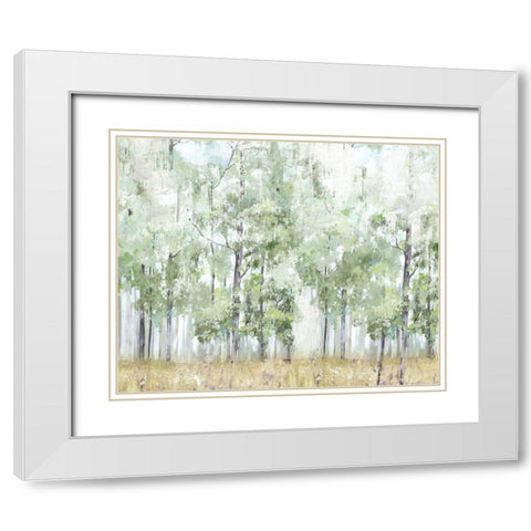Into the Forest Light White Modern Wood Framed Art Print with Double Matting by Pearce, Allison