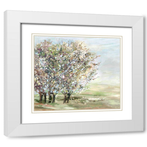 Glorious Bloom White Modern Wood Framed Art Print with Double Matting by Pearce, Allison