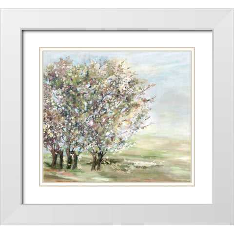 Glorious Bloom White Modern Wood Framed Art Print with Double Matting by Pearce, Allison
