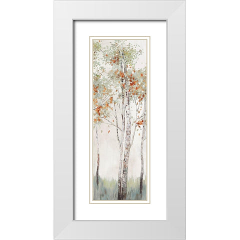 Autumn First Breath II White Modern Wood Framed Art Print with Double Matting by Pearce, Allison