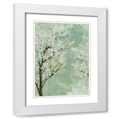 Apple Grove I White Modern Wood Framed Art Print with Double Matting by Pearce, Allison