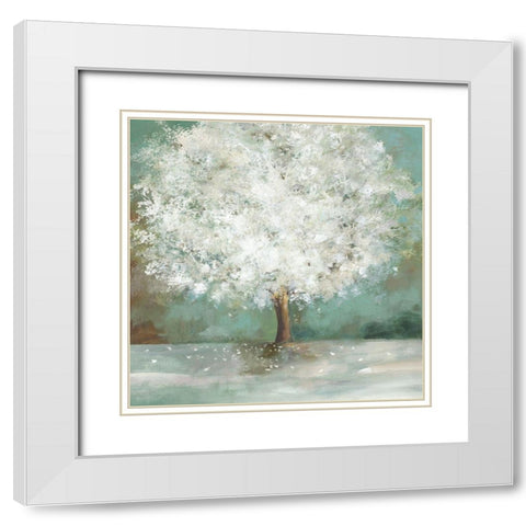 White Tree White Modern Wood Framed Art Print with Double Matting by Pearce, Allison