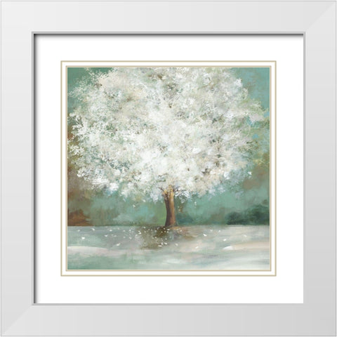 White Tree White Modern Wood Framed Art Print with Double Matting by Pearce, Allison