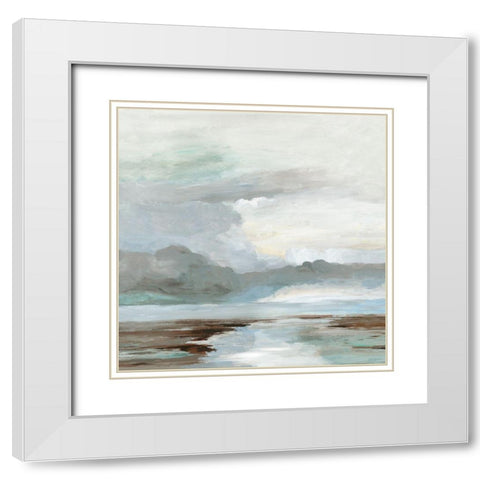 Ocean Views  White Modern Wood Framed Art Print with Double Matting by Pearce, Allison