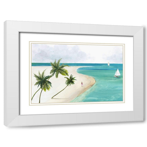 Prestine Beach  White Modern Wood Framed Art Print with Double Matting by Pearce, Allison