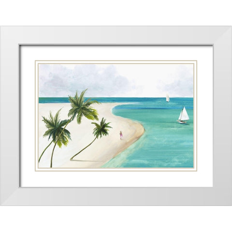 Prestine Beach  White Modern Wood Framed Art Print with Double Matting by Pearce, Allison