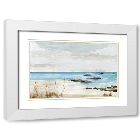 Still Beach  White Modern Wood Framed Art Print with Double Matting by Pearce, Allison
