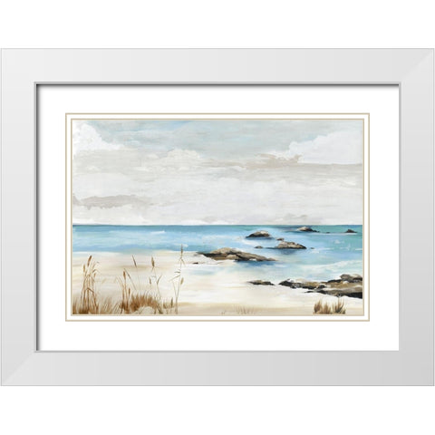 Still Beach  White Modern Wood Framed Art Print with Double Matting by Pearce, Allison