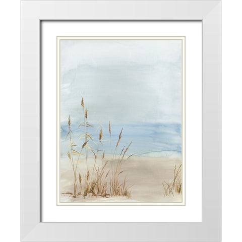 Soft Beach Grass II White Modern Wood Framed Art Print with Double Matting by Pearce, Allison