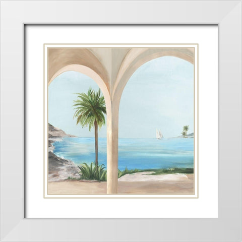 Arches with the View  White Modern Wood Framed Art Print with Double Matting by Pearce, Allison
