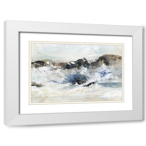 Rush of Nature I  White Modern Wood Framed Art Print with Double Matting by Pearce, Allison