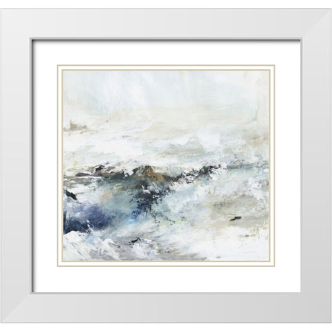 Rush of Nature II White Modern Wood Framed Art Print with Double Matting by Pearce, Allison