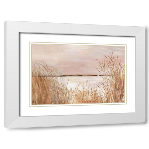 Golden Pink Beach  White Modern Wood Framed Art Print with Double Matting by Pearce, Allison