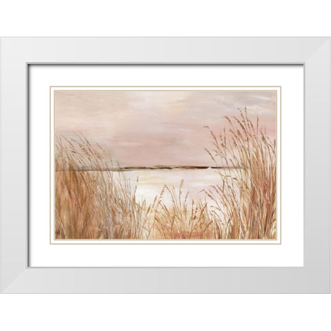 Golden Pink Beach  White Modern Wood Framed Art Print with Double Matting by Pearce, Allison