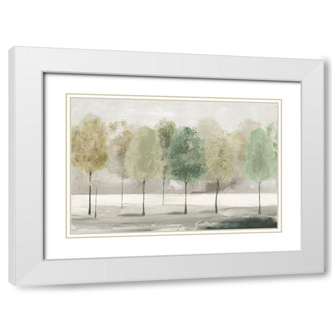 Green Forest  White Modern Wood Framed Art Print with Double Matting by Pearce, Allison