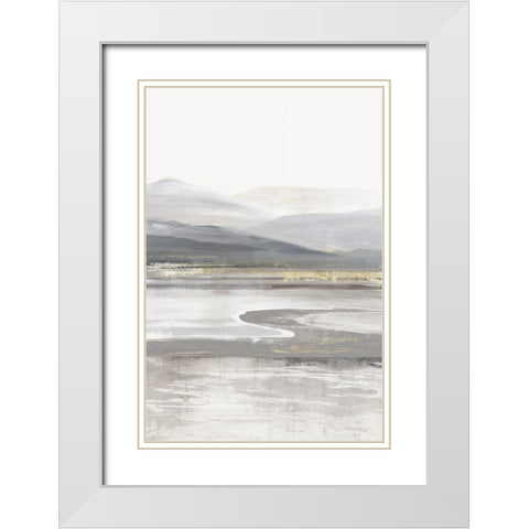 Grey Mountain I  White Modern Wood Framed Art Print with Double Matting by Pearce, Allison