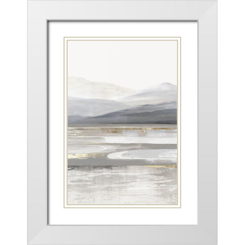 Grey Mountain II White Modern Wood Framed Art Print with Double Matting by Pearce, Allison
