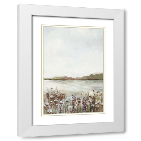 Secret Lake III White Modern Wood Framed Art Print with Double Matting by Pearce, Allison