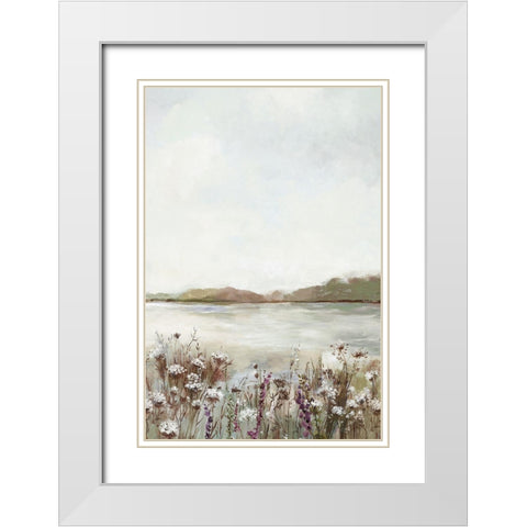 Secret Lake III White Modern Wood Framed Art Print with Double Matting by Pearce, Allison