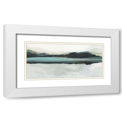 Blue View  White Modern Wood Framed Art Print with Double Matting by Pearce, Allison