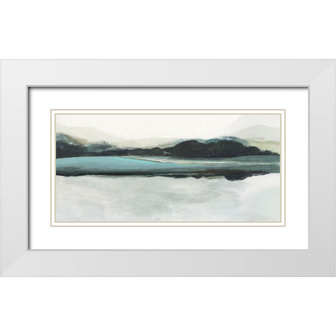 Blue View  White Modern Wood Framed Art Print with Double Matting by Pearce, Allison