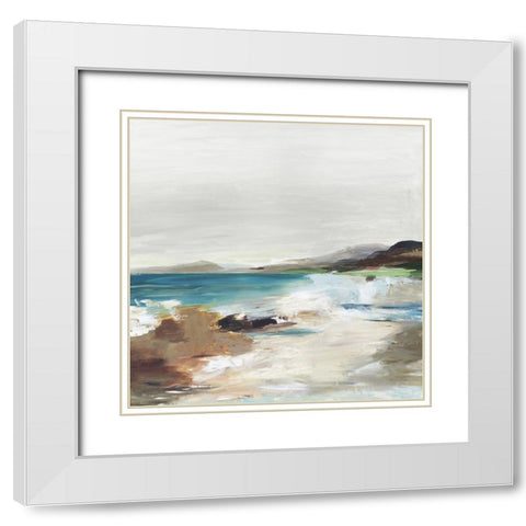 Calm Lake II White Modern Wood Framed Art Print with Double Matting by Pearce, Allison
