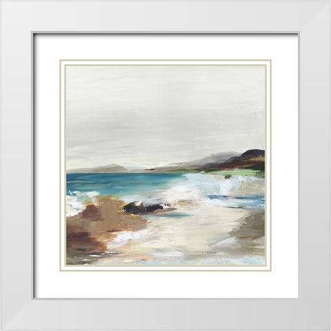 Calm Lake II White Modern Wood Framed Art Print with Double Matting by Pearce, Allison