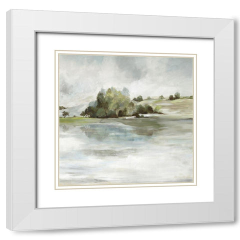 Forest Look Out  White Modern Wood Framed Art Print with Double Matting by Pearce, Allison