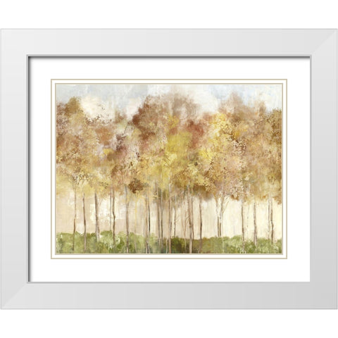 Yellow Forest  White Modern Wood Framed Art Print with Double Matting by Pearce, Allison