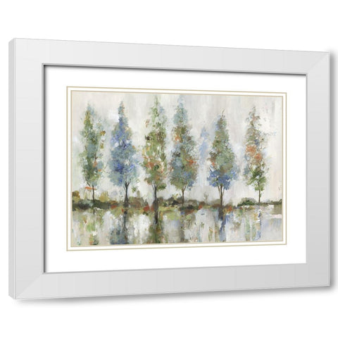Reflection Forest  White Modern Wood Framed Art Print with Double Matting by Pearce, Allison