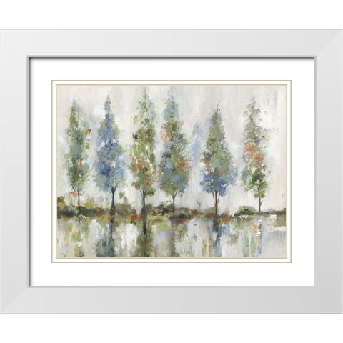 Reflection Forest  White Modern Wood Framed Art Print with Double Matting by Pearce, Allison