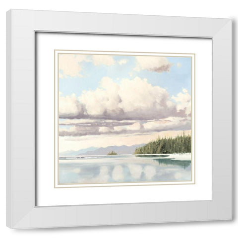 The Clearing II White Modern Wood Framed Art Print with Double Matting by Molenaar, Pieter
