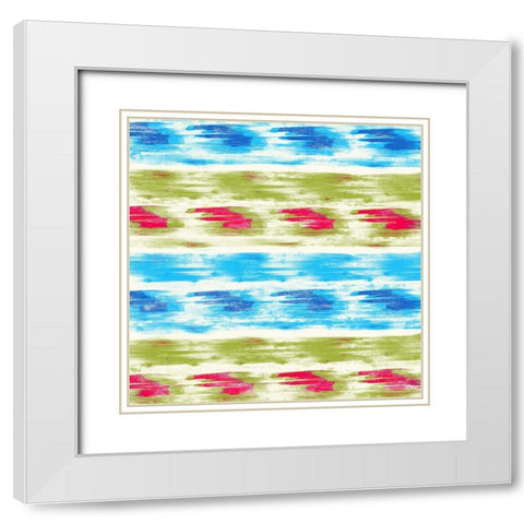 Suzani I White Modern Wood Framed Art Print with Double Matting by PI Galerie