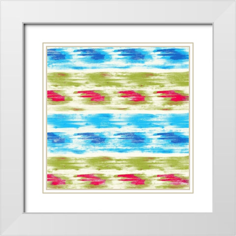 Suzani I White Modern Wood Framed Art Print with Double Matting by PI Galerie