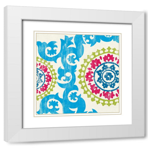 Greek Islands Map White White Modern Wood Framed Art Print with Double Matting by PI Galerie