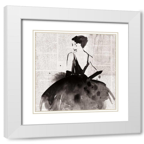 Spotlight I White Modern Wood Framed Art Print with Double Matting by PI Galerie