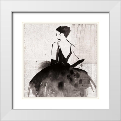 Spotlight I White Modern Wood Framed Art Print with Double Matting by PI Galerie