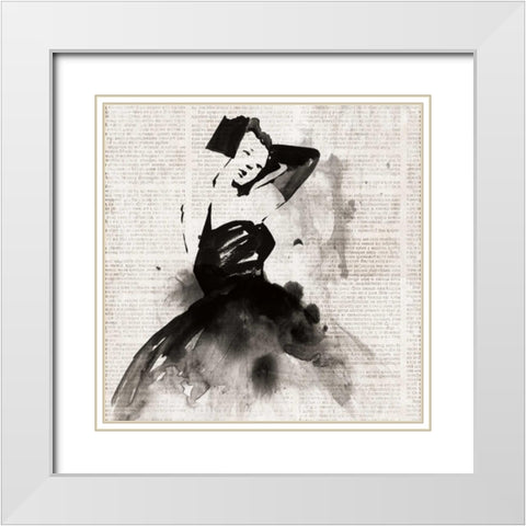 Spotlight II White Modern Wood Framed Art Print with Double Matting by PI Galerie